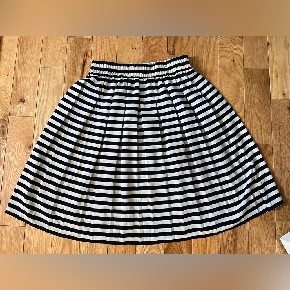 Navy and White Striped Women's Skirt